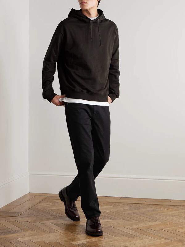  Nn07 - Tony 1923 Straight-leg Garment-dyed Organic Cotton-blend Twill Trousers - Men - Black - Uk/us 30 