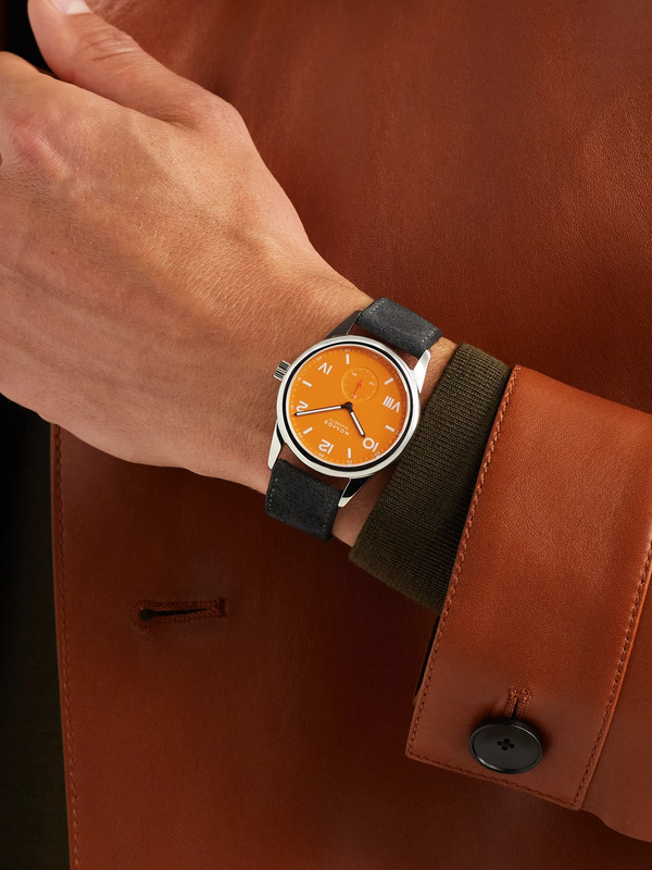  Nomos Glashütte - Club Campus Hand-wound 38mm Stainless Steel And Leather Watch, Ref. No. 729 - Men - Orange 