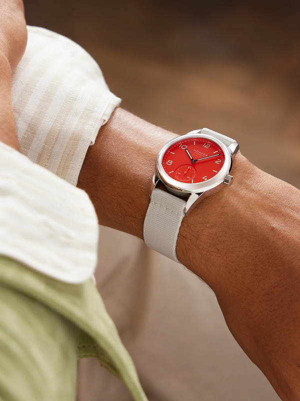  Nomos Glashütte - Club Neomatik Automatic 37mm Stainless Steel And Webbing Watch, Ref. No. 743 - Men - Red 
