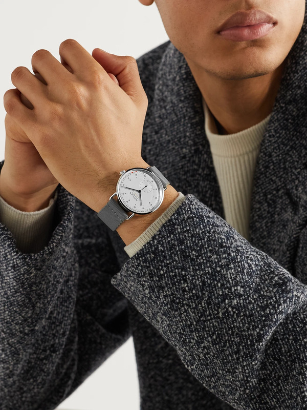  Nomos Glashütte - Metro Neomatik 41 Automatic 40.5mm Stainless Steel And Webbing Watch, Ref. No. 1165 - Men - White 