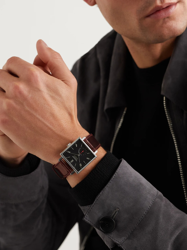  Nomos Glashütte - Tetra Neomatik 39 Automatic 46mm Stainless Steel And Leather Watch, Ref. No. 421.s4 - Men - Black 