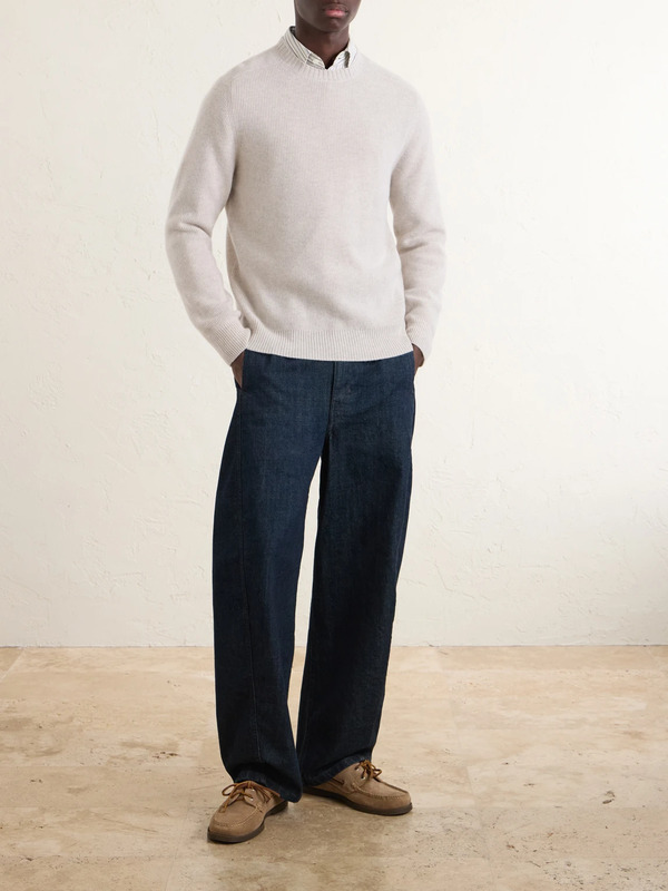  N.peal - English Rib Cashmere Sweater - Men - Gray - S 