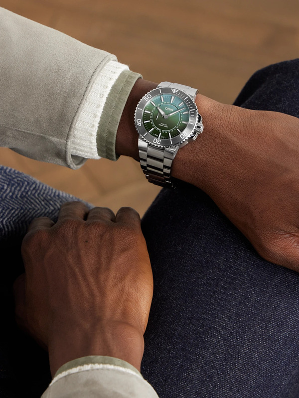  Oris - Aquis Dat Watt Limited Edition Ii Automatic 43.5mm Stainless Steel Watch, Ref. No. 01 743 7734 4197-set - Men - Green 