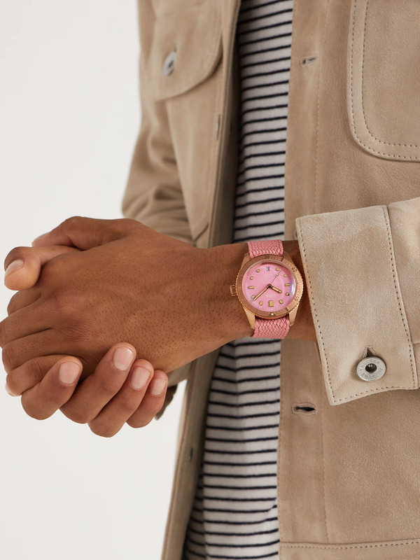  Oris - Divers Sixty-five Automatic 38mm Bronze And Recycled-perlon Watch, Ref. No. 01 733 7771 3158-07 3 19 04br - Men - Pink 