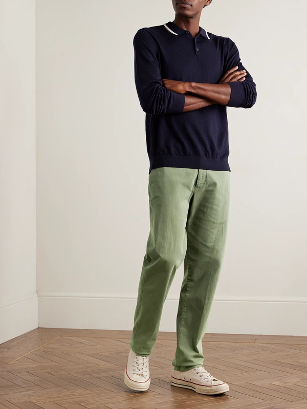  Orlebar Brown - Fallon Slim-fit Straight-leg Organic Cotton-blend Twill Trousers - Men - Green - Uk/us 30 