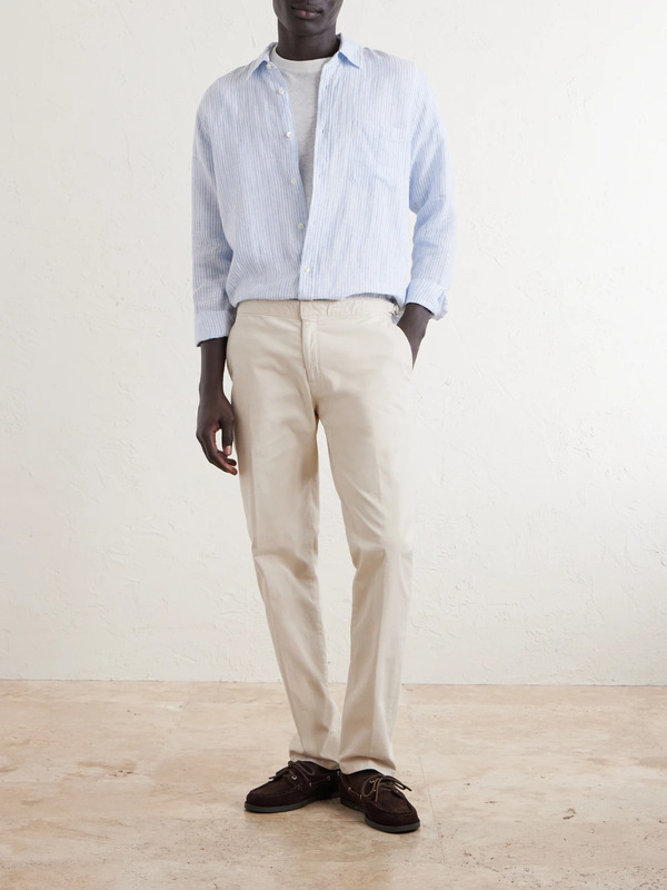  Orlebar Brown - Fallon Slim-fit Straight-leg Organic Cotton-blend Twill Trousers - Men - Neutrals - Uk/us 30 