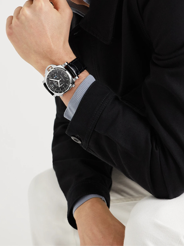  Panerai - Luminor Chrono Automatic Chronograph 44mm Stainless Steel And Alligator Watch, Ref. No. Pam01109 - Men - Black 