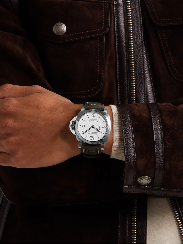  Panerai - Luminor Marina Automatic 44mm Stainless Steel And Leather Watch, Ref. No. Pam01314 - Men - White 