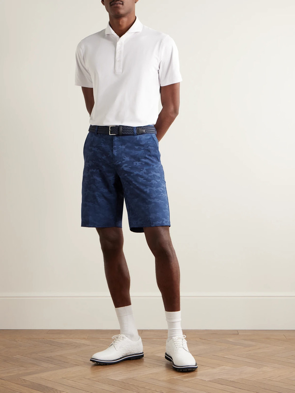  Peter Millar - Shackleford Staight-leg Camouflage-print Recycled-shell Golf Shorts - Men - Blue - Uk/us 30 