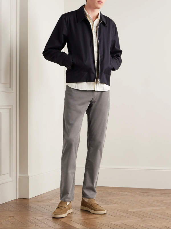  Peter Millar - Wayfare Slim-fit Stretch-tencel™ And Cotton-blend Twill Trousers - Men - Gray - Uk/us 30 