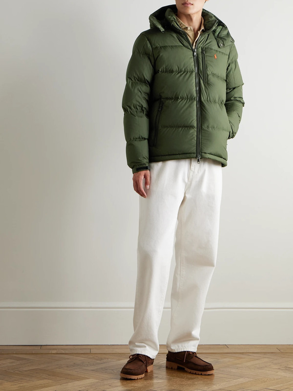  Polo Ralph Lauren - Gorham Logo-embroidered Quilted Recycled-ripstop Hooded Down Jacket - Men - Green - S 