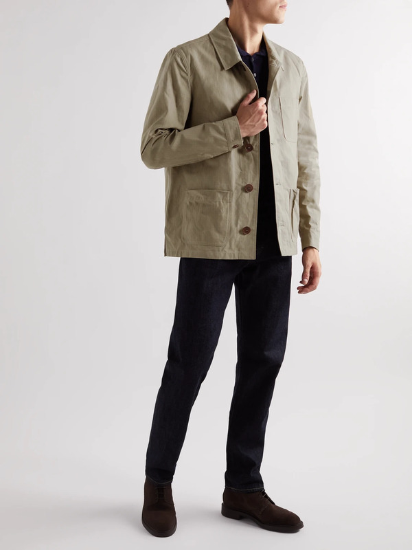  Purdey - Organic Cotton-ripstop Chore Jacket - Men - Neutrals - M 