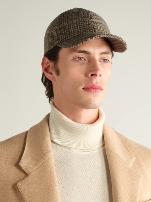  Purdey - Tom Checked Wool Cap - Men - Brown - S 