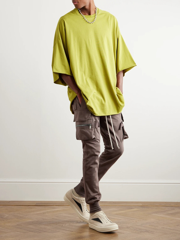  Rick Owens - Mastodon Skinny-fit Stretch-cotton Jersey Drawstring Cargo Trousers - Men - Brown - It 54 