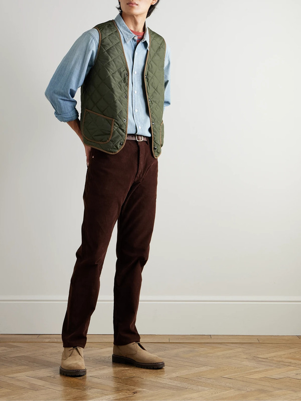  Rrl - Cooper Quilted Shell Gilet - Men - Green - M 