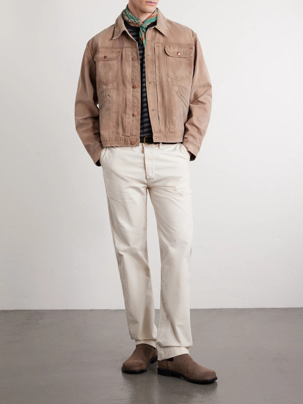  Rrl - Cotton-canvas Trucker Jacket - Men - Red - Xl 