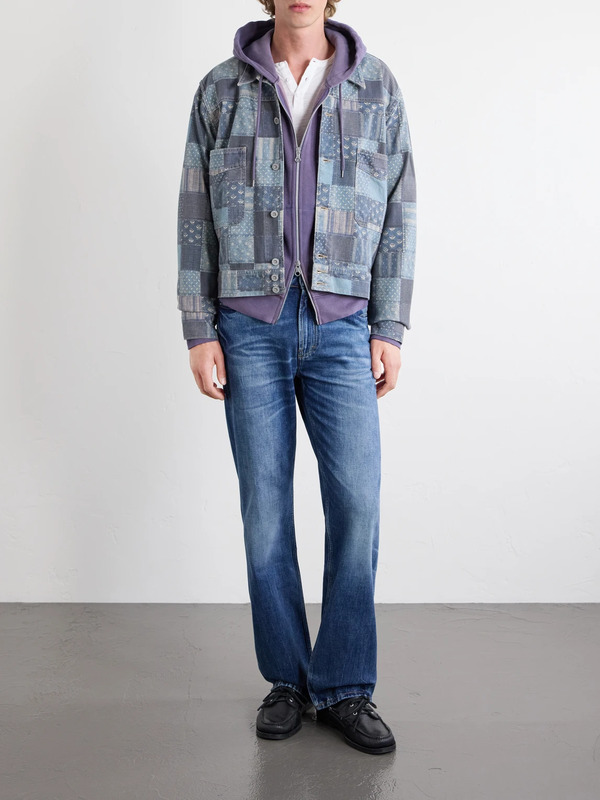  Rrl - Patchwork Cotton Jacket - Men - Blue - S 