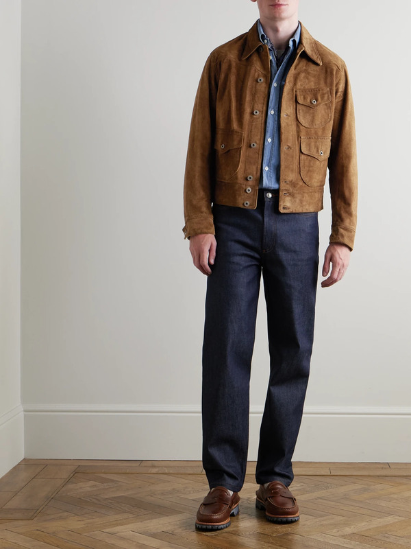  Rrl - Suede Jacket - Men - Brown - M 