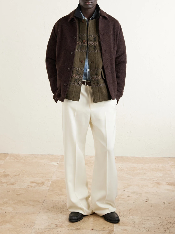  Rrl - Virgin Wool-blend Jacquard Jacket - Men - Brown - S 