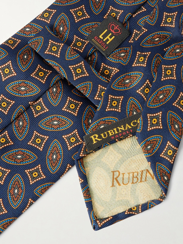  Rubinacci - 9cm Silk-jacquard Tie - Men - Blue 