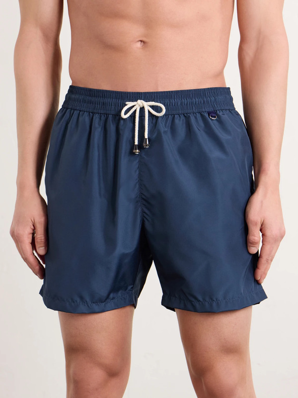  Rubinacci - Straight-leg Swim Shorts - Men - Blue - It 46 