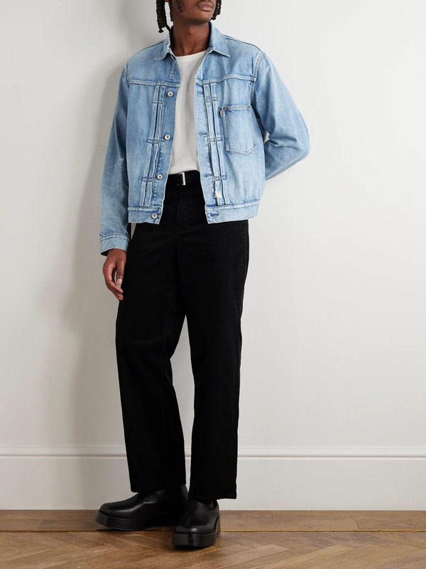  Sacai - Beyondexx Distressed Denim Jacket - Men - Blue - 2 