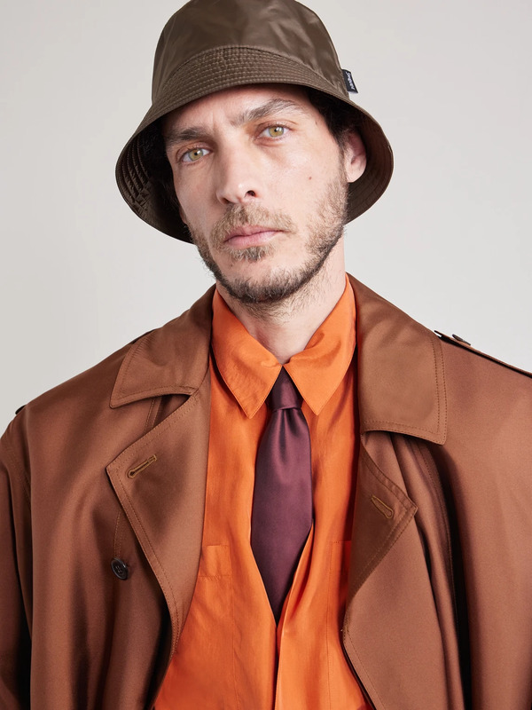  Saint Laurent - Recycled Shell Bucket Hat - Men - Brown - 56 