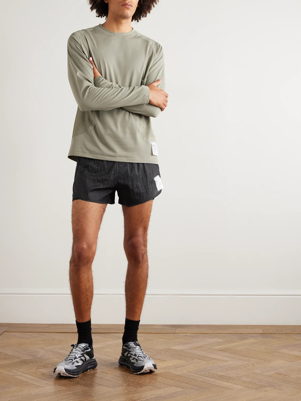  Satisfy - 3" Straight-leg Layered Rippy&trade; Ripstop And Justice&trade; Shorts - Men - Black - L 