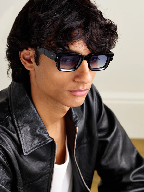 Sato - Cervantes Square-frame Acetate Sunglasses - Men - Blue 