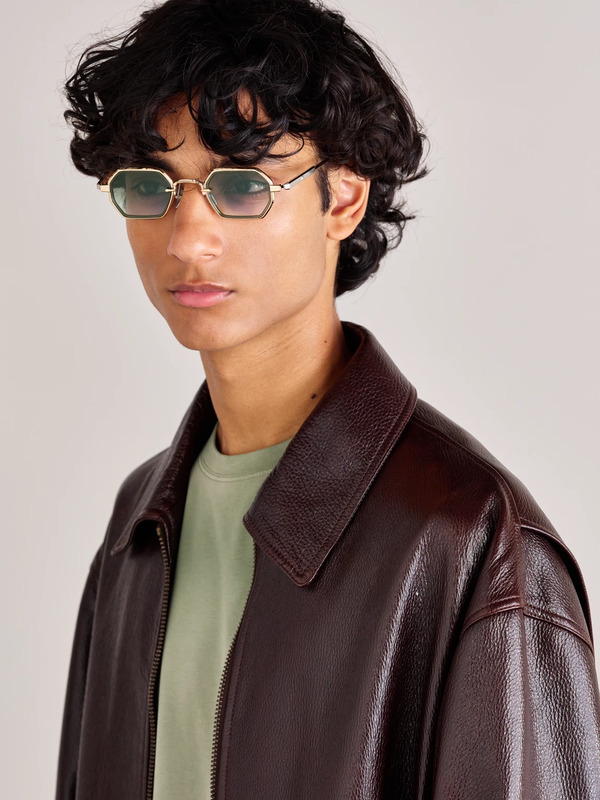  Sato - Hadar-t Square-frame Titanium Sunglasses - Men - Gold 