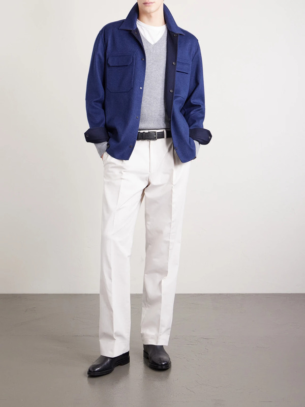  Sease - Wool-blend Overshirt - Men - Blue - M 
