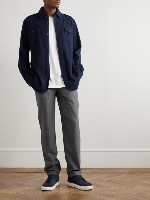  Sease - Wool-blend Shirt - Men - Blue - M 