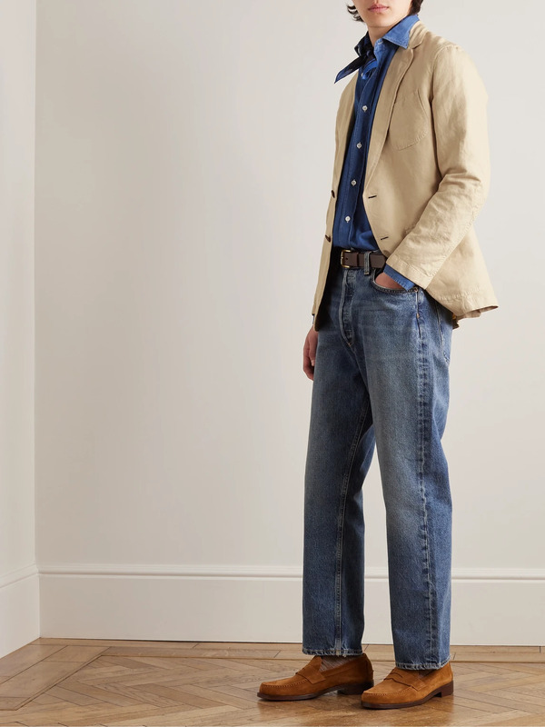  Sid Mashburn - Butcher Unstructured Hemp And Cotton-blend Canvas Blazer - Men - Neutrals - It 48 