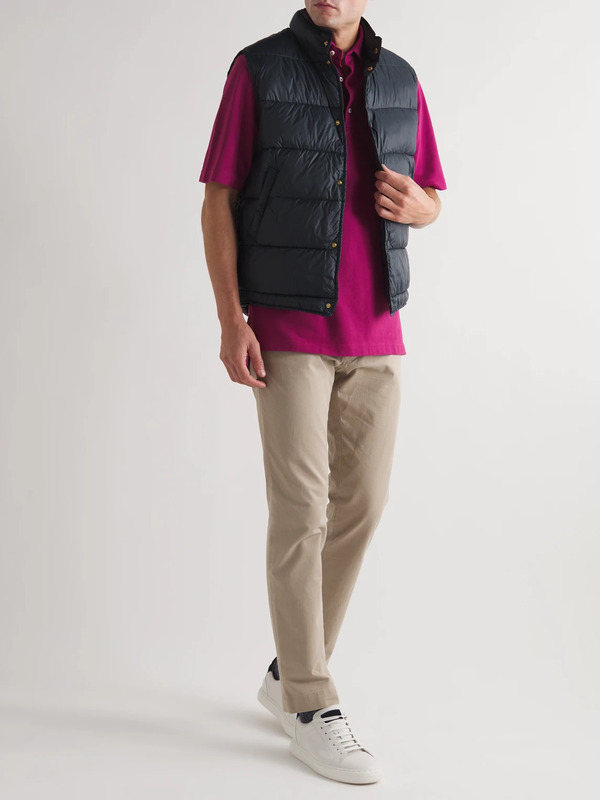  Sid Mashburn - Cashball Quilted Padded Shell Gilet - Men - Blue - L 