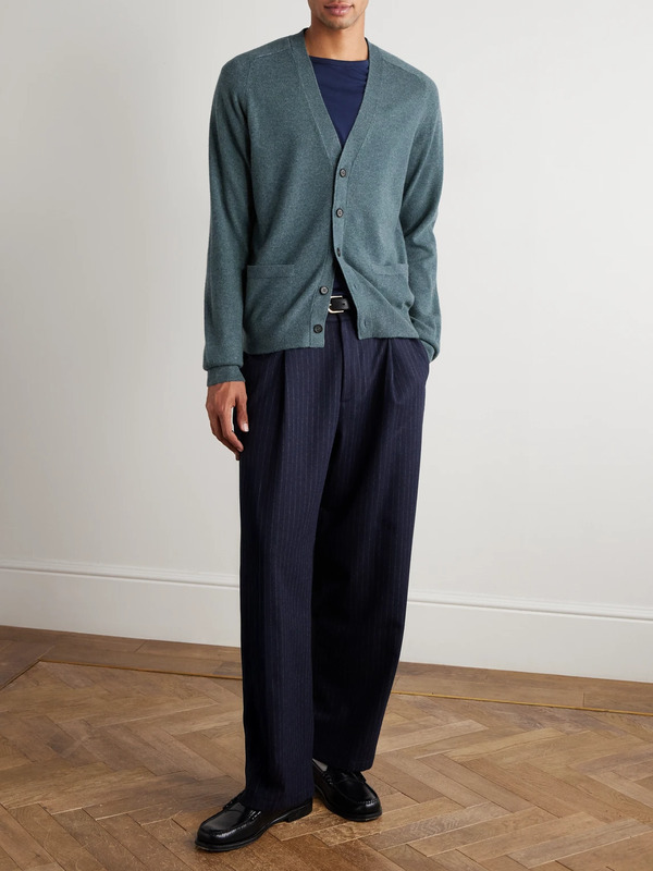  Sid Mashburn - Cashmere Cardigan - Men - Blue - S 