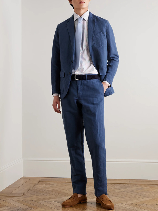  Sid Mashburn - Checked Cotton-poplin Shirt - Men - Blue - Xl 
