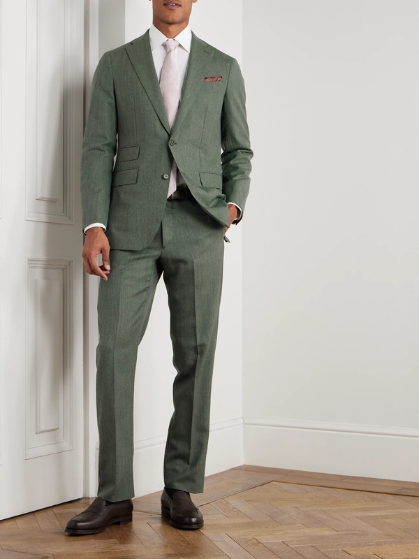  Sid Mashburn - Kincaid No. 3 Wool Suit Jacket - Men - Green - It 48 