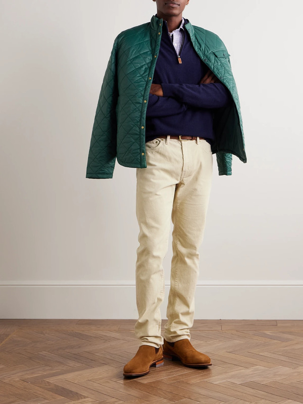  Sid Mashburn - Slim-fit Straight-leg Garment-dyed Cotton-corduroy Trousers - Men - Neutrals - Uk/us 32 