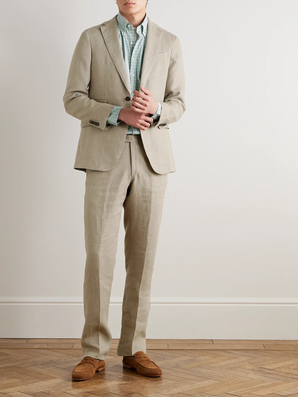  Sid Mashburn - Tapered Linen Suit Trousers - Men - Neutrals - Uk/us 32 