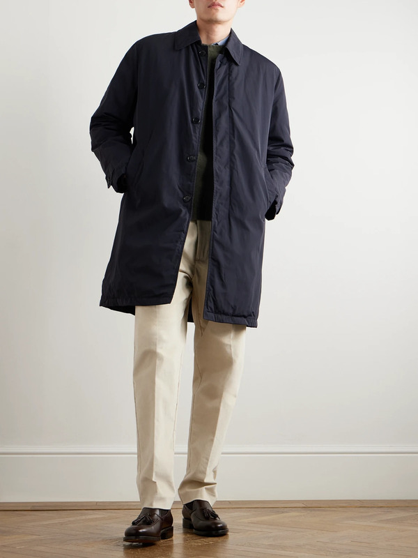  Sid Mashburn - Traveler's Padded Nylon Trench Coat - Men - Blue - S 