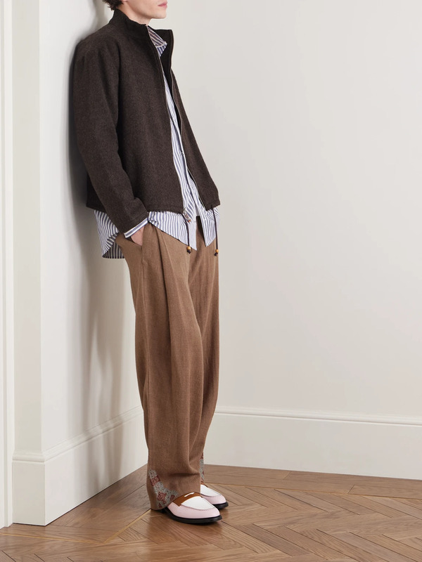  Small Talk - Brushed-wool Jacket - Men - Brown - Xl 