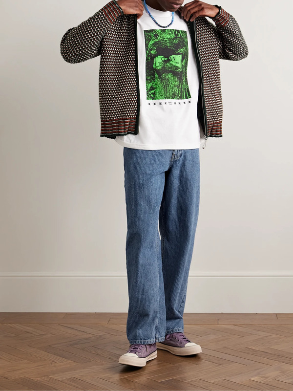  Small Talk - Straight-leg Striped Jeans - Men - Blue - S 