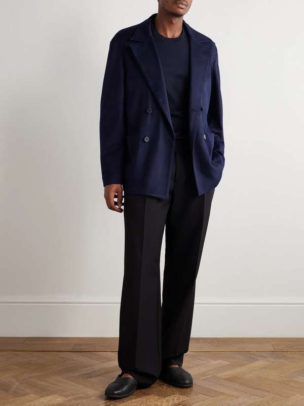  Stòffa - Double-breasted Cashmere Jacket - Men - Blue - It 48 