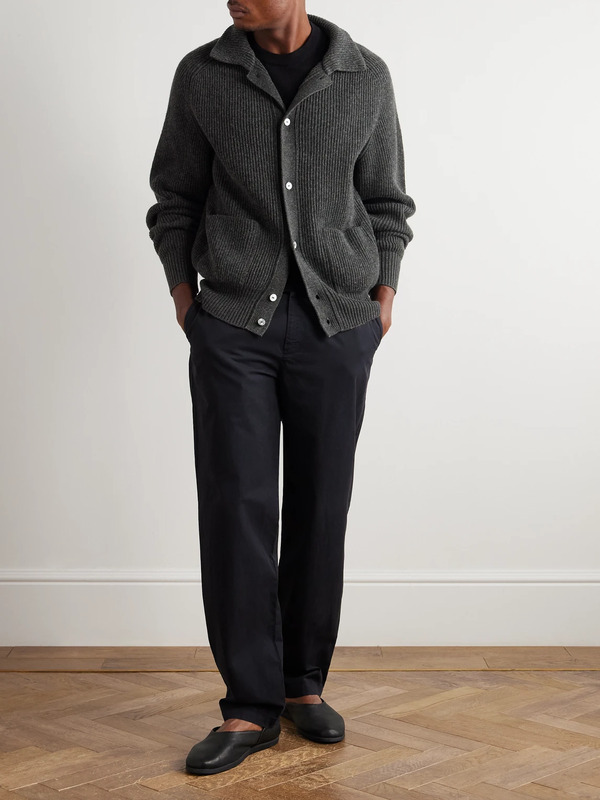  Stòffa - Ribbed Cashmere Cardigan - Men - Gray - It 46 