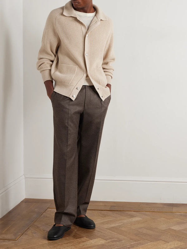  Stòffa - Ribbed Cashmere Cardigan - Men - Neutrals - It 46 