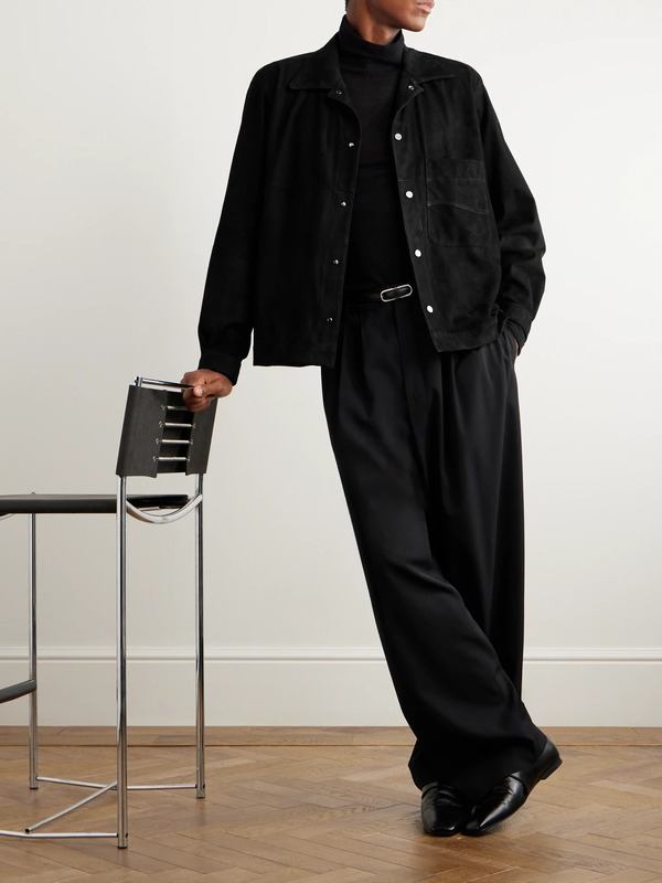 Stòffa - Suede Blouson Jacket - Men - Black - It 48 