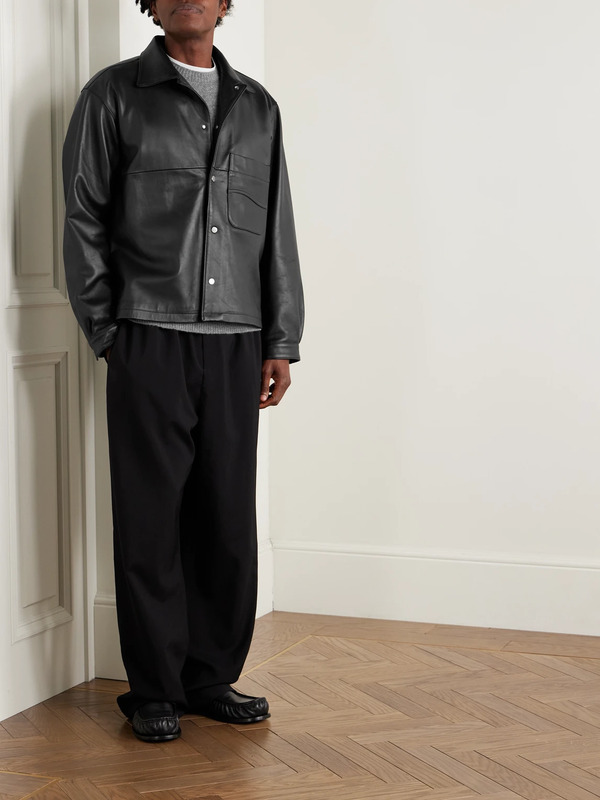  Stòffa - Wave Leather Jacket - Men - Black - It 46 