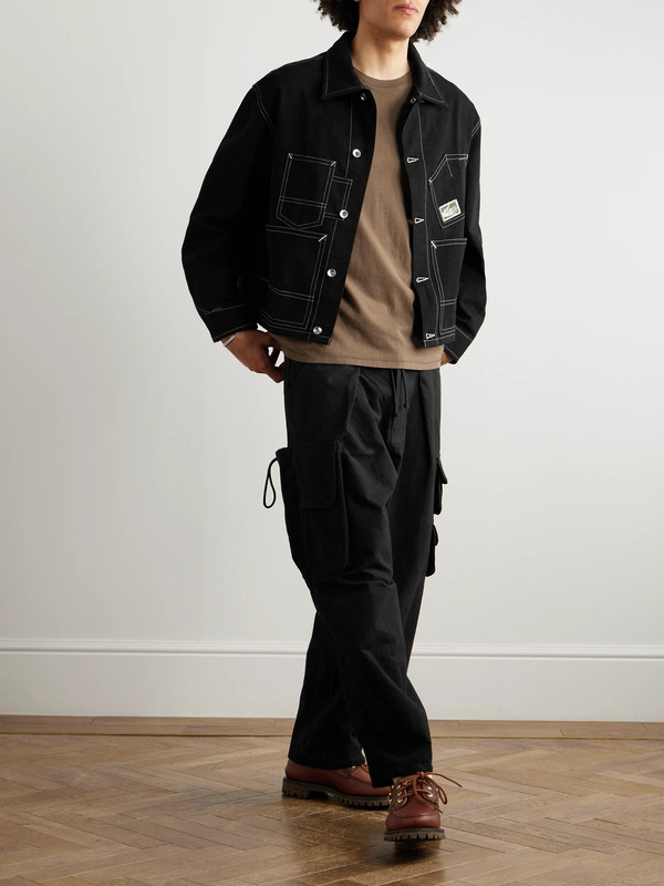  Story Mfg. - Forager Straight-leg Pleated Organic Cotton Drawstring Cargo Trousers - Men - Black - S 