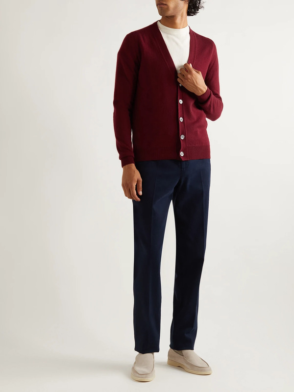  Sulka - Cashmere Cardigan - Men - Red - It 54 