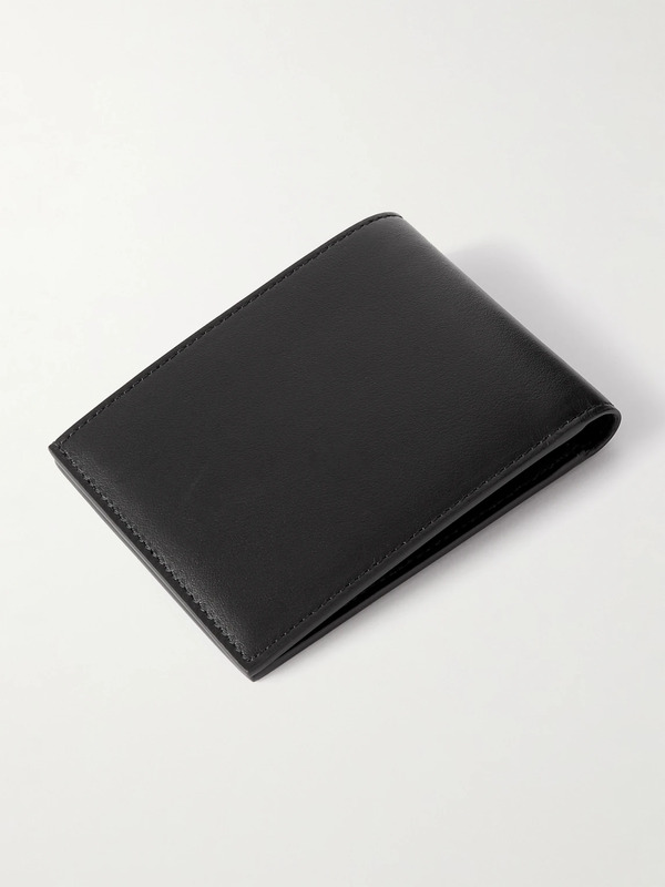  Sulka - Logo-debossed Leather Billfold Wallet - Men - Black 
